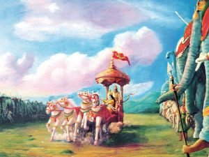 BG 1. 3 (Krishna and Arjuna in the midst of the two armies)